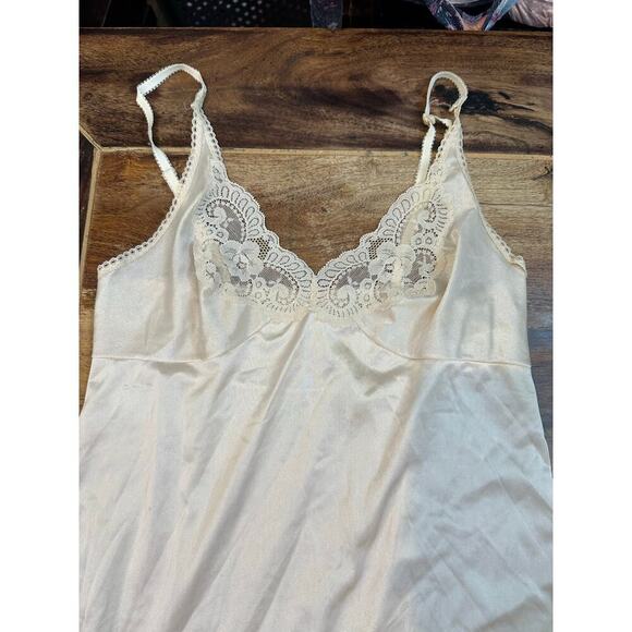 Vintage Sears Women's White Charmode Average Length Lingerie Slip Dress Size 34 - Picture 4 of 6
